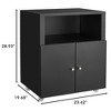NicBex 4 Drawer Mobile File Cabinet with 1 Open Shelf and Casters,Office Cabinet with Round Knobs Design,Filing Cabinets for Home Office,Black - 3 of 4