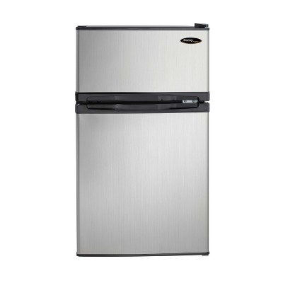 Danby Designer 3.1 cu. ft. 2-door Compact Fridge in Stainless Steel DCR031B1BSLDD