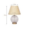 KTMBDW Rotary Switch Bedside Lamp for Bedroom, Farmhouse Table Lamps for Nightstand with Fabric Shade, Desk Lamp for Home Office - 3 of 4