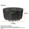Akefit Round Patio Table Cover Waterproof Windproof Outdoor Furniture Cover with Green Trim - 2 of 4
