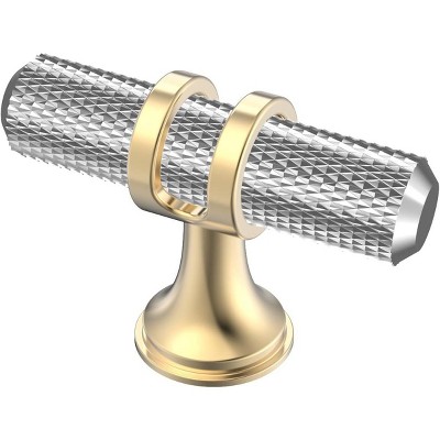 attop 10 Pack Satin Nickel and Gold Cabinet Knobs