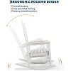 coucheta Oversized Rocking Chair Outdoor Set of 4 with 2 Side Table，HDPE Adirondack Rocking Chair, Weather Resistant for Deck, Patio, Pool, Backyard - 4 of 4