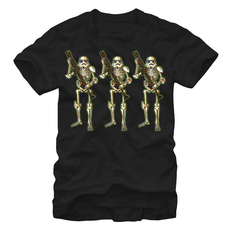 Men's Star Wars Halloween Stormtrooper Skeletons T-Shirt, 1 of 5
