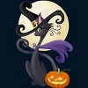 Men's Design By Humans Bewitching Black Halloween Kitty Cat By LittleBunnySunshine Tank Top - 2 of 3