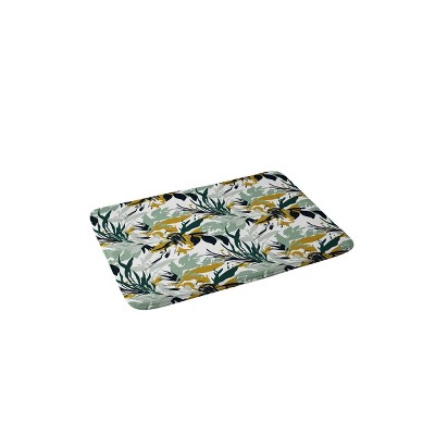 Marta Barragan Camarasa Botanical Brushstrokes Bath Mat - Deny Designs