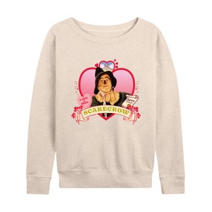 Women's - Wizard of Oz - Heart Scarecrow Lightweight French Terry Slouchy - 1 of 4