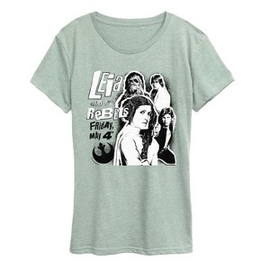 Women's - Star Wars - Leia And The Rebels Short Sleeve Graphic T-Shirt - 1 of 3