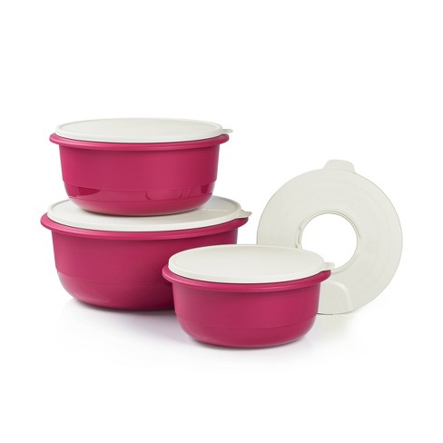 Tupperware 7pc Food Storage Ultimate Mixing Bowl Set Berry Pink : Target