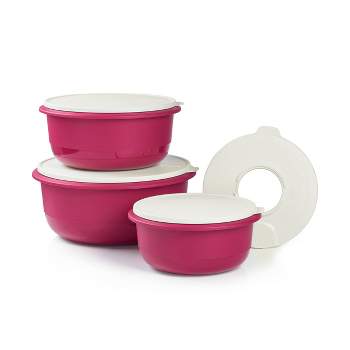 Tupperware Heritage Collection 3.5 Cup Bowl with Starburst Lid 4 Pack -  Multi Vintage Color, Dishwasher Safe & BPA Free - (860 ml)
