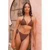 Moda Minx Amour 'Coffee' Triangle Crystal Bikini Top - 3 of 4