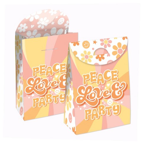 Big Dot Of Happiness Stay Groovy - Boho Hippie Gift Favor Bags - Party  Goodie Boxes - Set Of 12 : Target