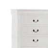 31" Louis Philippe Chest White - Acme Furniture: Brushed Nickel Hardware, 5 Drawers - 4 of 4