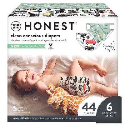 The Honest Company Disposable Diapers Big Trucks & This Way That Way - Size 6 - 44ct