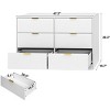 Grungis Modern 6-Drawer Dressers with Storage,Chest of Drawers for Bedroom,Living Room,Hallway - 3 of 4