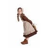 Girls Pioneer Costume Sets Colonial Village Girl 3 Piece Sets Costume Kerchief,Apron,Peter Pan Collar Dress Sets #N/A Themed Party Outfits - 3 of 4