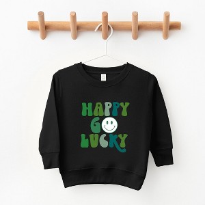 The Juniper Shop Happy Go Lucky Smiley Face Toddler Graphic Sweatshirt - 1 of 3