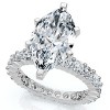 Pompeii3 Certified 4.40Ct Marquise Eternity Engagement Ring 14k Gold or Pt Lab Created - 3 of 4