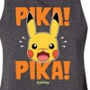 Women's - Pokémon - Pika Pika Scared Graphic Racerback Tank - 2 of 3