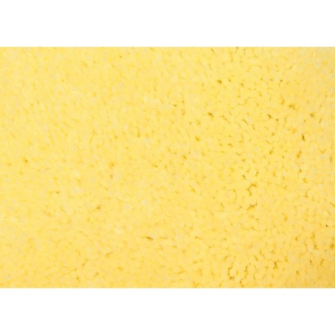 2pc Nylon Washable Bathroom Rug Set Yellow - Garland Rug