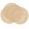 Saro Lifestyle Natural Weave Rattan Placemat (Set of 4), 15"x15", Beige - 3 of 4