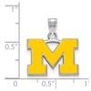 Black Bow Jewelry Sterling Silver Michigan Wolverines NCAA Small Pendant - 2 of 3