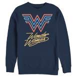 Men's Wonder Woman 1984 Neon Logo Glow Sweatshirt
