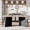 Dining Table for 6-8 People, 63" Modern Long Kitchen Table with Large Tabletop and Heavy Duty Pedestal Legs, Dinner Table for Home (Only Table) - 4 of 4