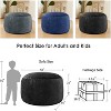 Inhand Bean Bag Chairs for Adults - Memory Foam Furniture BeanBag Chair with Soft Fiber Cover - Round Fluffy Couch for Living Room - 3 of 4