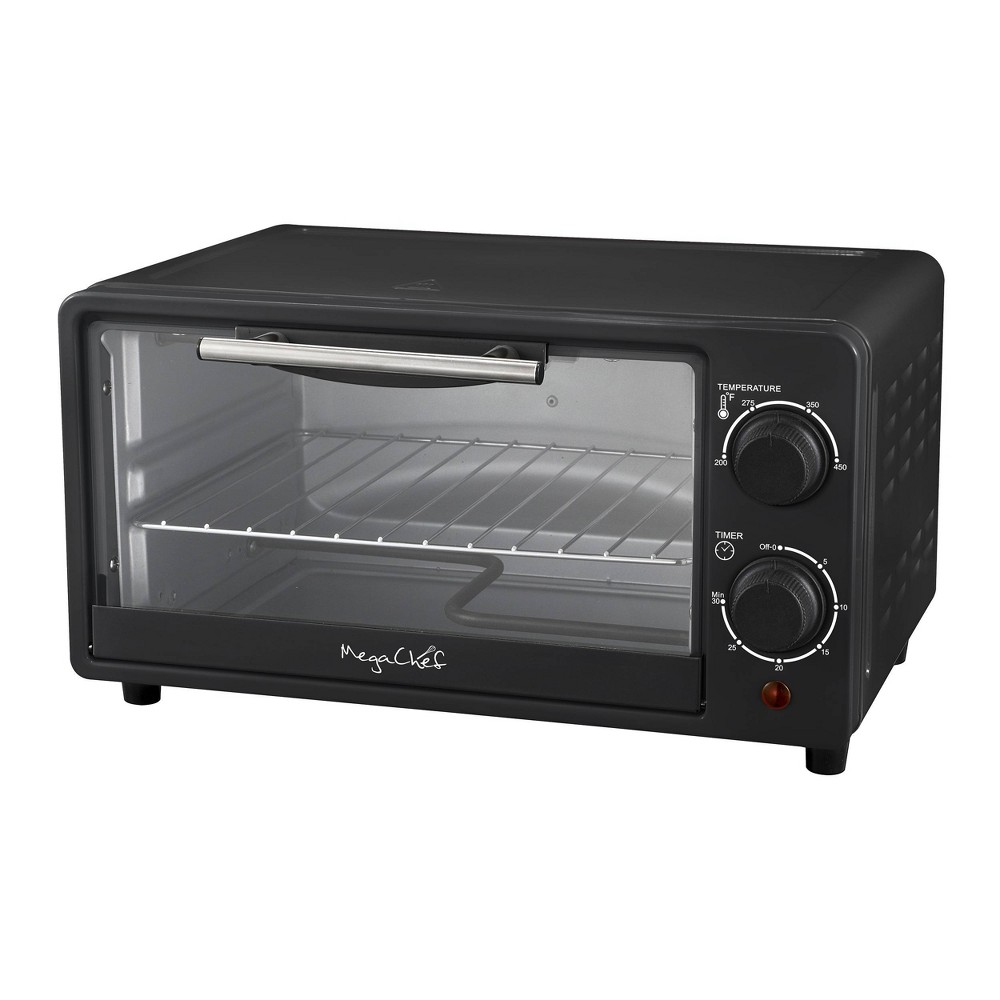 MegaChef 9L Electric Counter Top Toaster Oven in Black