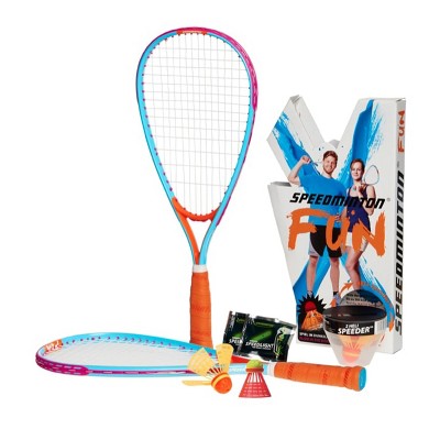 Speedminton Ultimate Fun Outdoor Beginner Leisure Badminton Set with Aluminum Rackets and Shuttlecocks for Beach, Park, Backyard