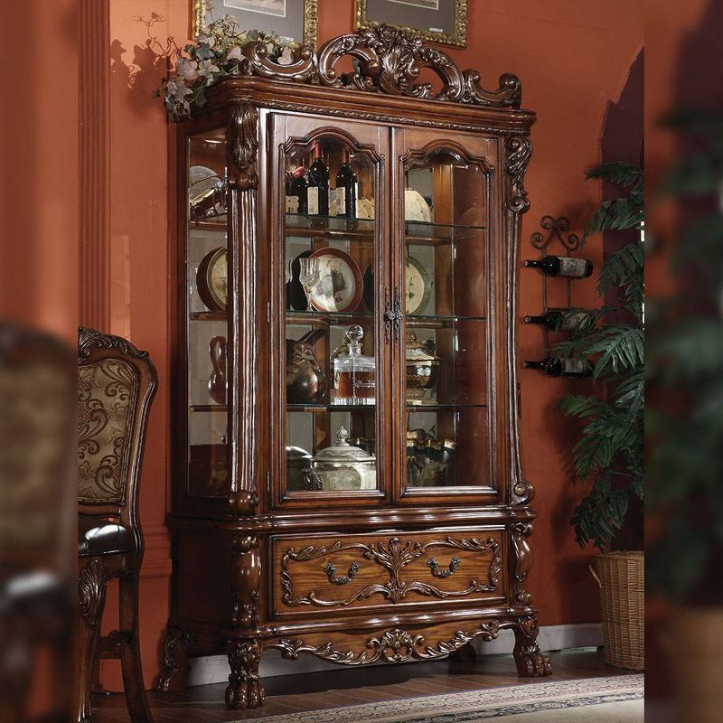 51&#34; Dresden Decorative Storage Cabinet Cherry Oak - Acme Furniture, 1 of 7