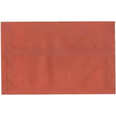 JAM Paper A10 Translucent Vellum Invitation Envelopes 6x9 1/2 Terracotta Red 900755334I