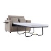 YOOCOZZ 47.2" Twin Size Sleeper Sofa with a Foldable Mattress,a Side Storage Pocket, a Foldable Side Table and Two USB Ports - 3 of 4