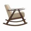 CAVINAS Upholstered Rocking Chair with Cushion Seat and Back,Modern Upholstered Armchair with Rubber Wood Frame for Living Room - 4 of 4