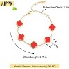 18K Gold Plated Clover Lucky Bracelet for Women White/Black/Red/Green Flower Four Leaf Link Bracelets - 2 of 4