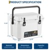 Camping Cooler, Portable Insulated Ice Chest Cooler Box with Heavy Duty Handle, 5-Day Ice Retention, Great for Beach, Camping, Picnic - 2 of 4