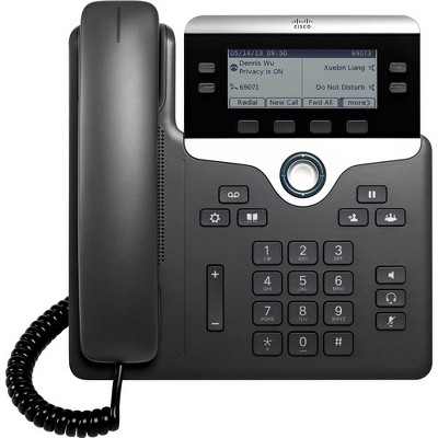 Cisco 7841 IP Phone - Wall Mountable - 4 x Total Line - VoIP - Caller ID - SpeakerphoneEnhanced User Connect License, Unified Communications Manager