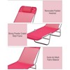 22"Folding Chaise Lounge Chair, Pool Sun Tanning Chair - 4 of 4