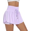 Clotth Flowy Athletic Shorts for Women Workout Running Gym Yoga High Waist Skort Sweat Skirt Cute Clothes Summer Outfits - 2 of 4