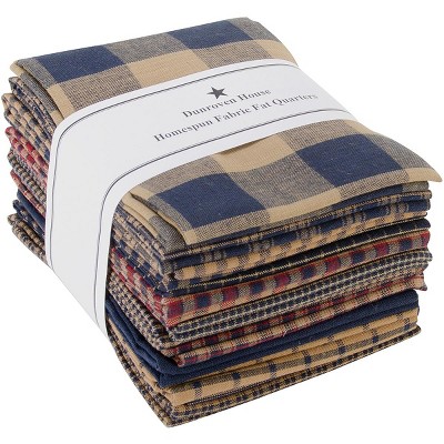 Dunroven Homespun 18"X21" Fat Quarters 12pcs-Navy