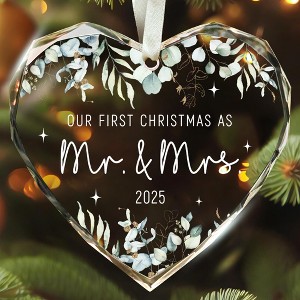 First Christmas Married Ornament 2025 - Wedding Gifts - Mr and Mrs Gifts - Wedding Gift for Couples 2025 - 1 of 3