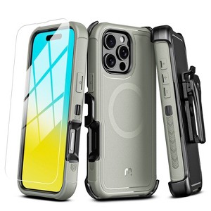 MyBat Pro Maverick Series MagSafe Case w/ Holster and Tempered Glass for Apple iPhone 16 Pro - 1 of 4