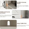 TV Stand with Fireplace for 65+ Inch TV, Farmhouse Entertainment Center with 18" Fireplace & Sliding Door, Wood TV Consoles for Living Room - 3 of 4