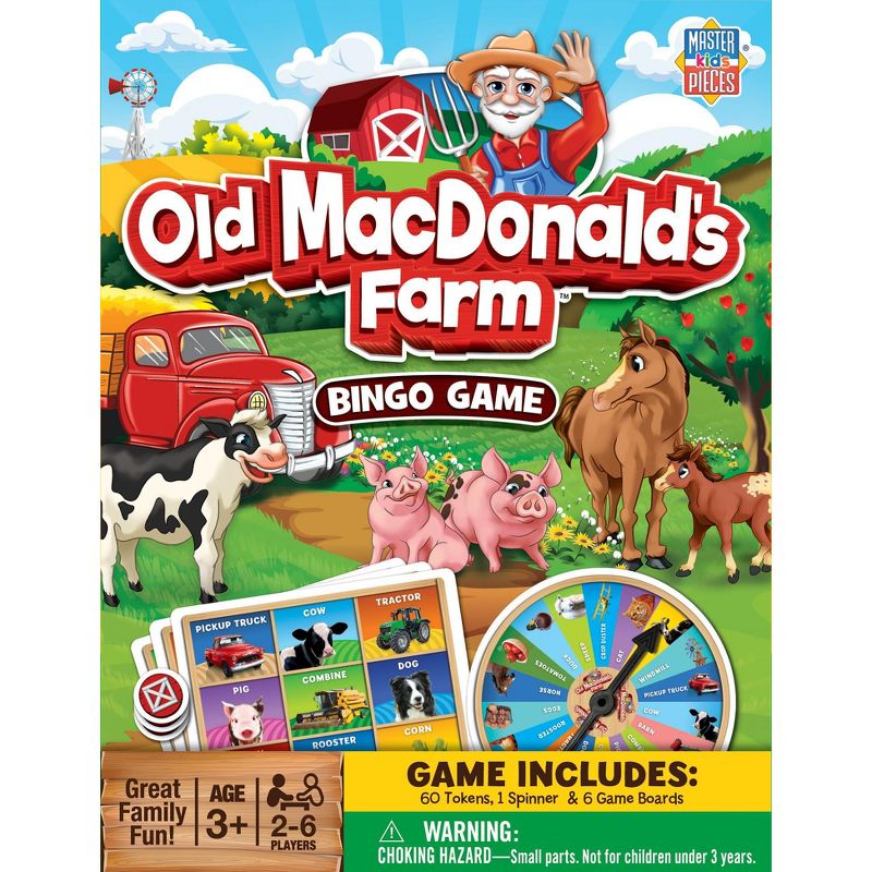 MasterPieces Kids Games - Old MacDonald's Farm Bingo Game, 2 of 6