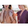 Sanctuary Project by sanctuaire Semi Precious White Howlite Diamond Drop Statement Earrings Gold - 4 of 4