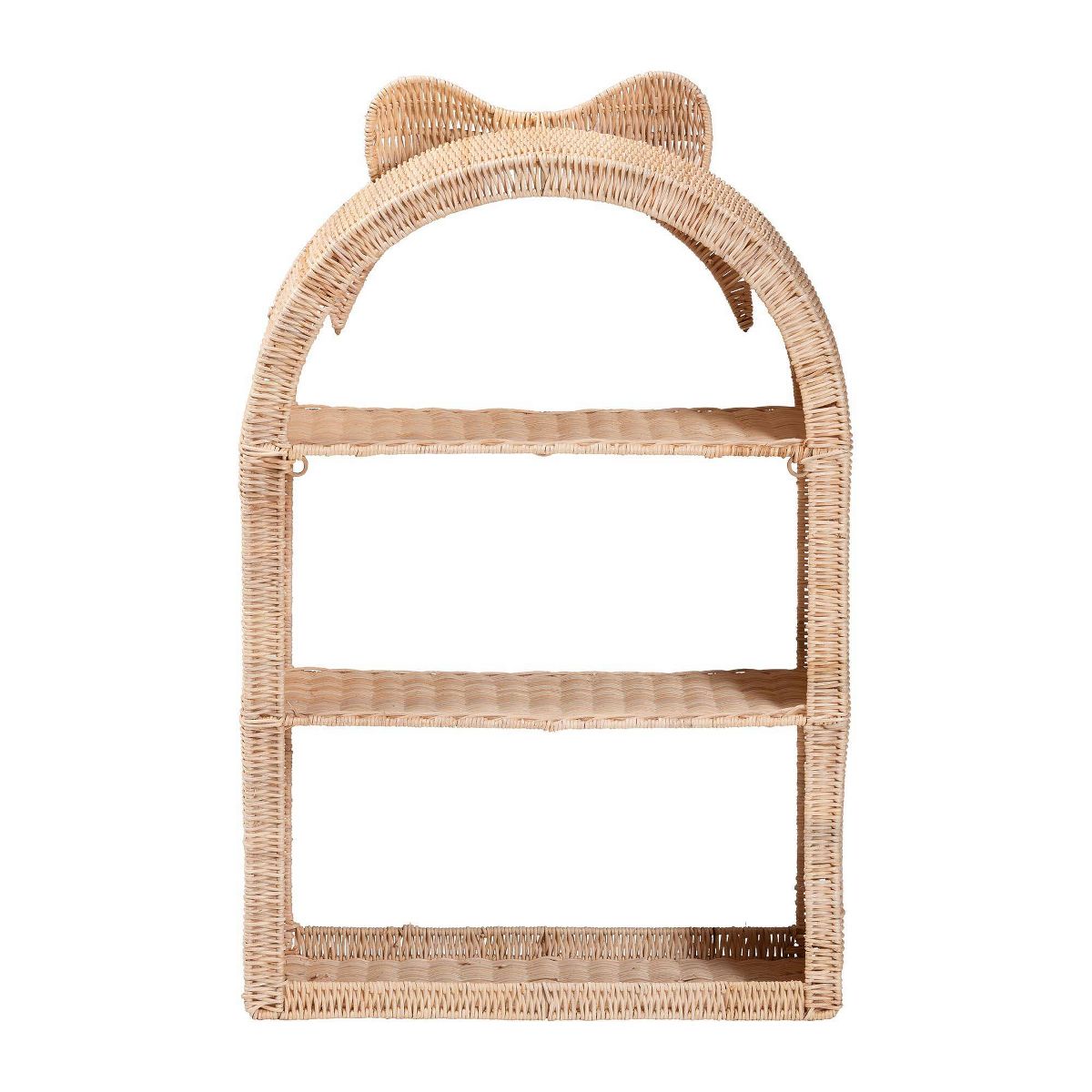 bali & pari Creusa Natural Rattan Wall Shelf Natural Brown - thumbnail 4