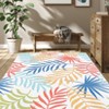 Washable Modern Botanical Area Rug for Living Room, Soft Non Slip Throw Carpet with Leaf Print for Bedroom Home Office - 4 of 4