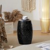12" Small Mosaic Side Table For Patio Or Living Room, Decorative Metal Accent Table With Boho Ceramic Tile Top-The Pop Home - 3 of 4
