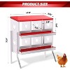 Galvanized Steel Nesting Box, 6-10 Hole Roll-Away Design w/ Ventilation - 3 of 4