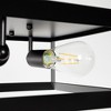 YANSUN 11 in. 2-Light Black Farmhouse Caged Square Flush Mount Industrial Vintage Ceiling Lighting - 3 of 4